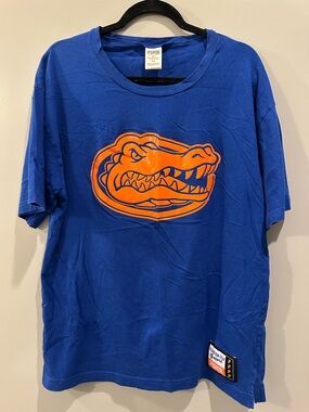 Victoria’s Secret PINK UF Gators Oversized Jersey Logo Tee Size M Blue
